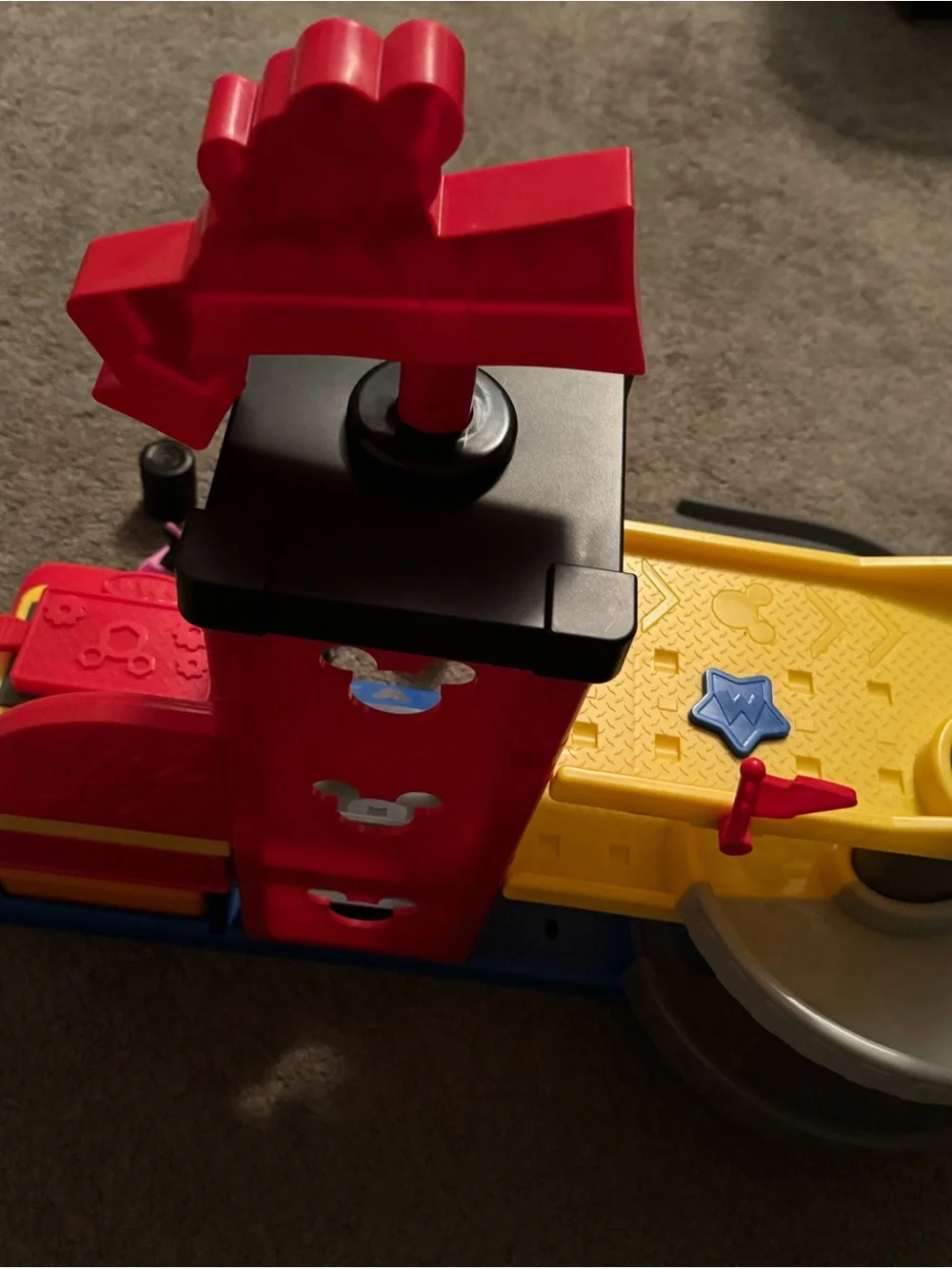 Disney Mickey's Garage Playset - Red, Yellow, Blue